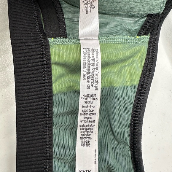 Victoria's Secret Knockout colorblock front closure sports bra 32D - Picture 7 of 9